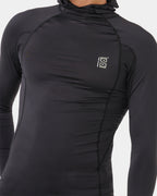 Mens Search UPF Performance Hood Long Sleeve Rash Vest