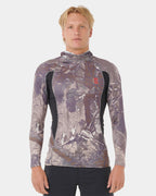 Mens Search UPF Performance Hood Long Sleeve Rash Vest