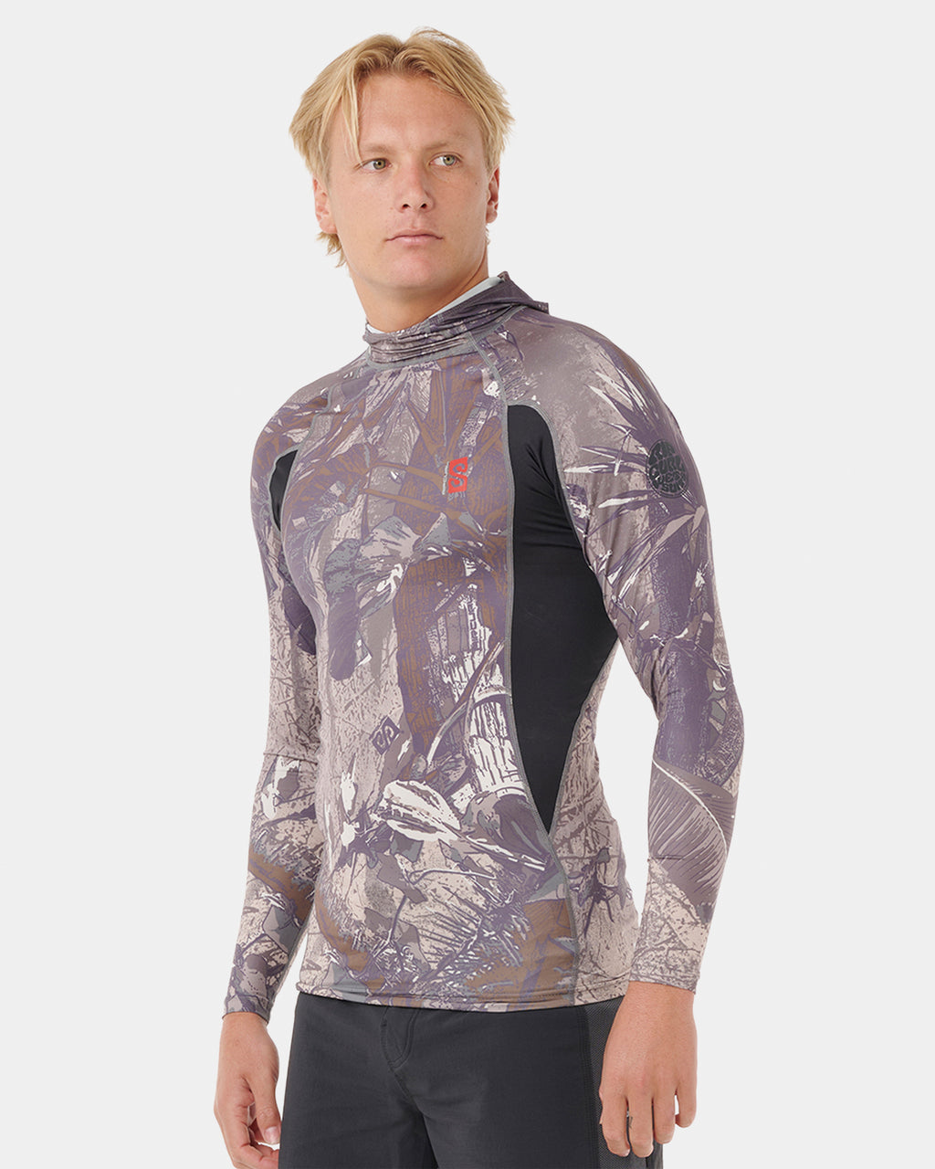 Mens Search UPF Performance Hood Long Sleeve Rash Vest