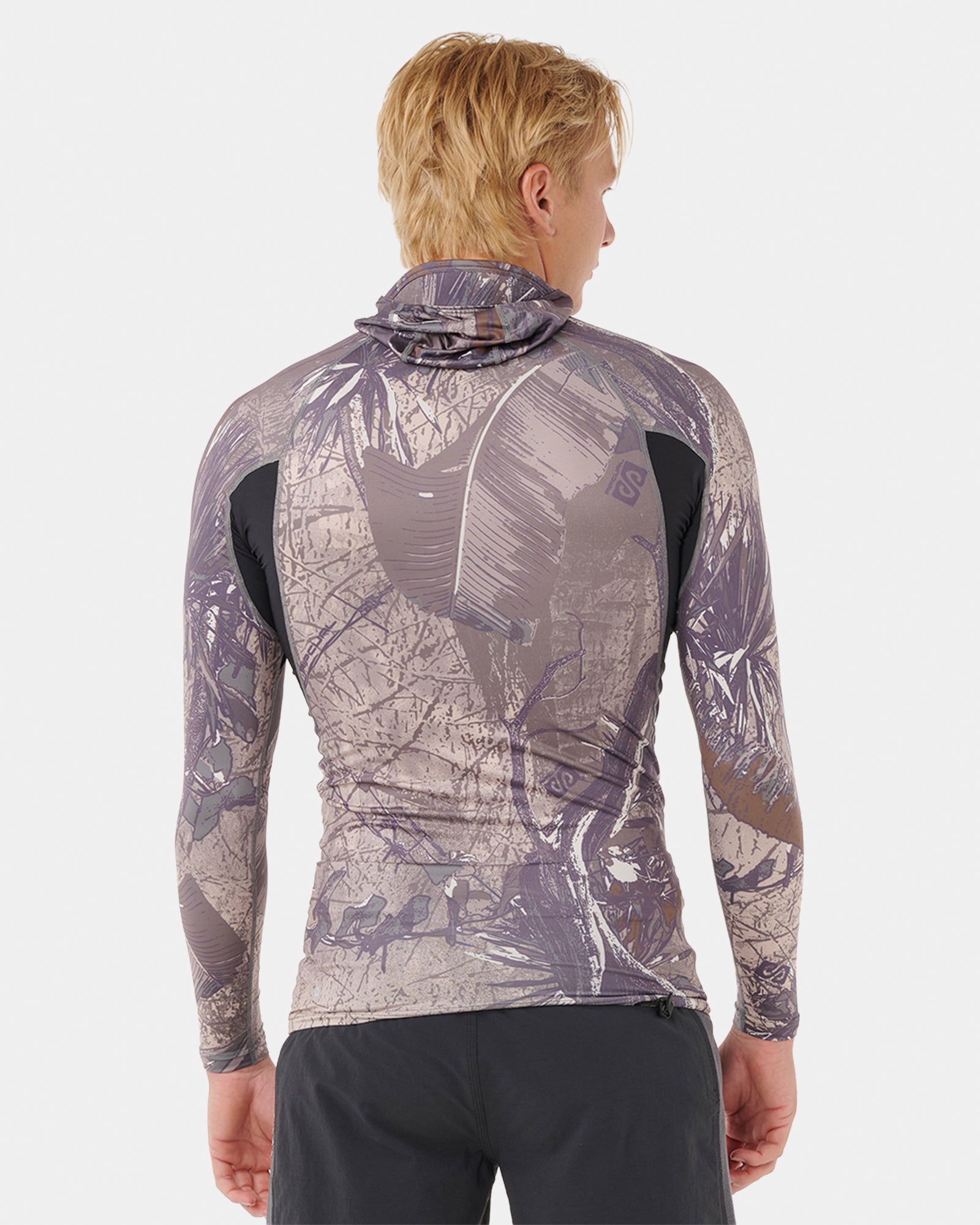 Mens Search UPF Performance Hood Long Sleeve Rash Vest