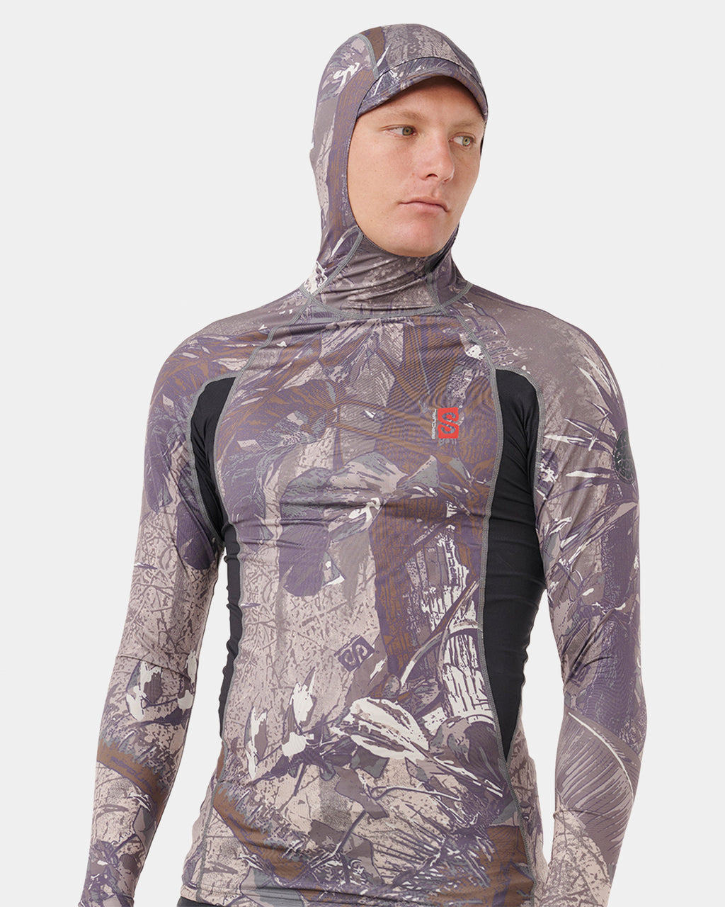 Mens Search UPF Performance Hood Long Sleeve Rash Vest
