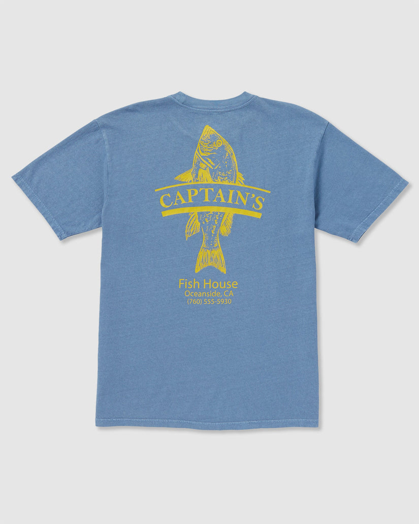 MENS CAP FISH HOUSE SHORT SLEEVE T-SHIRT