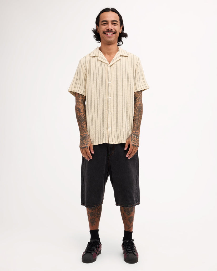 Mens Vacancy Stripe Short Sleeve Shirt