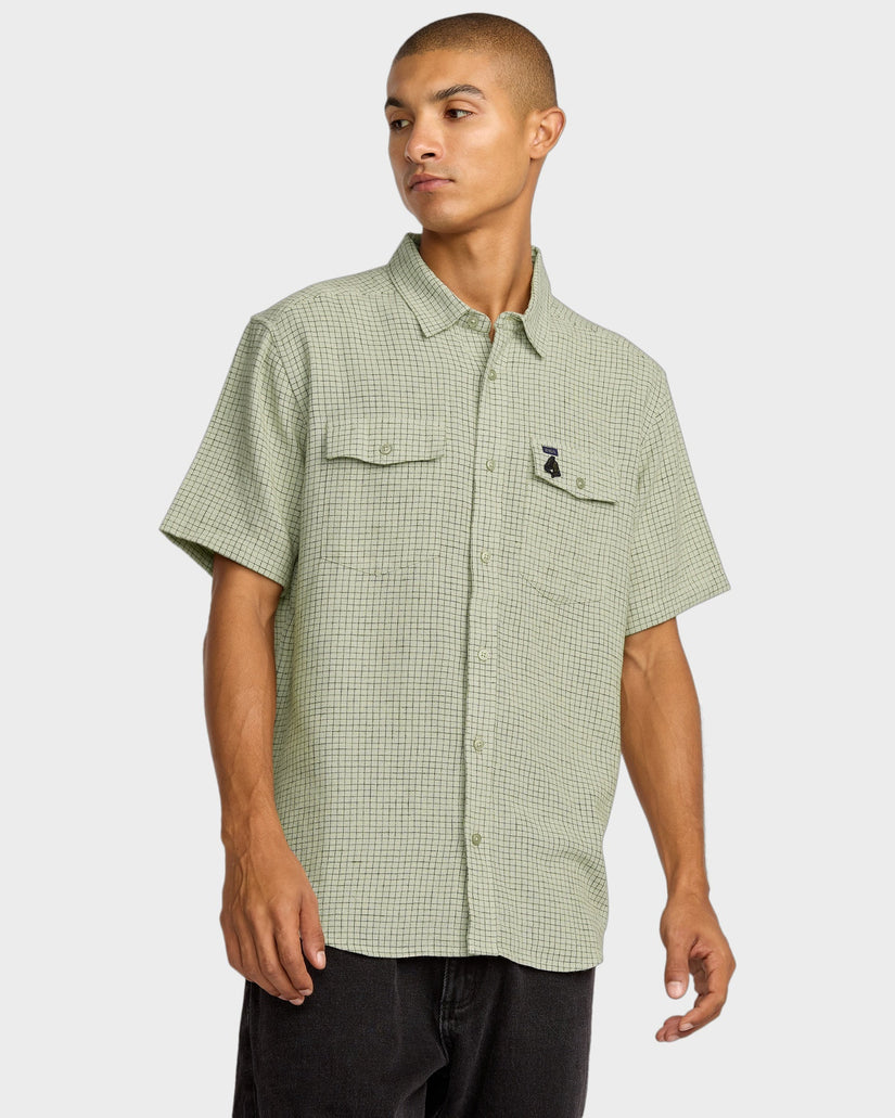 Mens Ksl Yarn Dye Short Sleeve Shirt