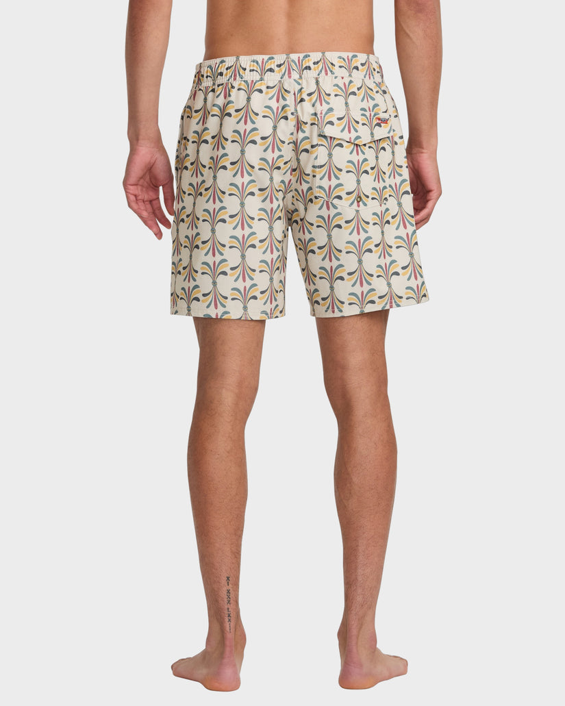 Mens La Eye Floral Elastic 17 Boardshorts