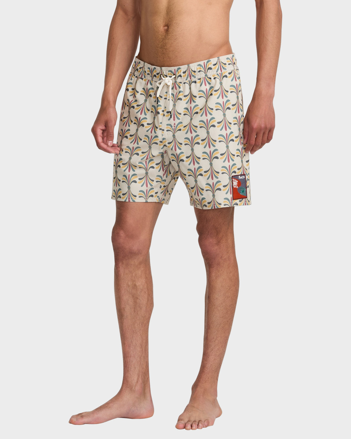 Mens La Eye Floral Elastic 17 Boardshorts