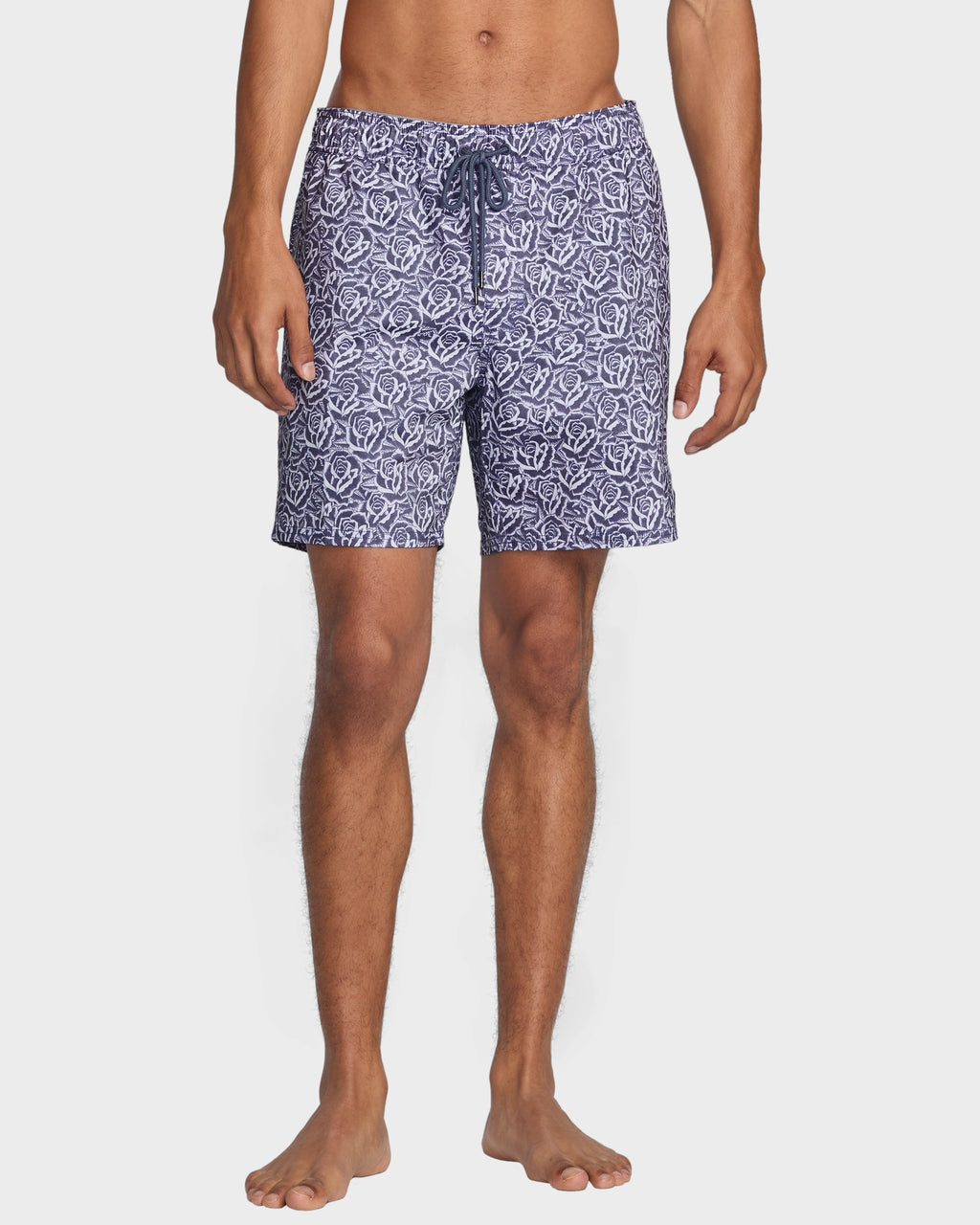 Mens Barba Roses Elastic 17 Swim Shorts