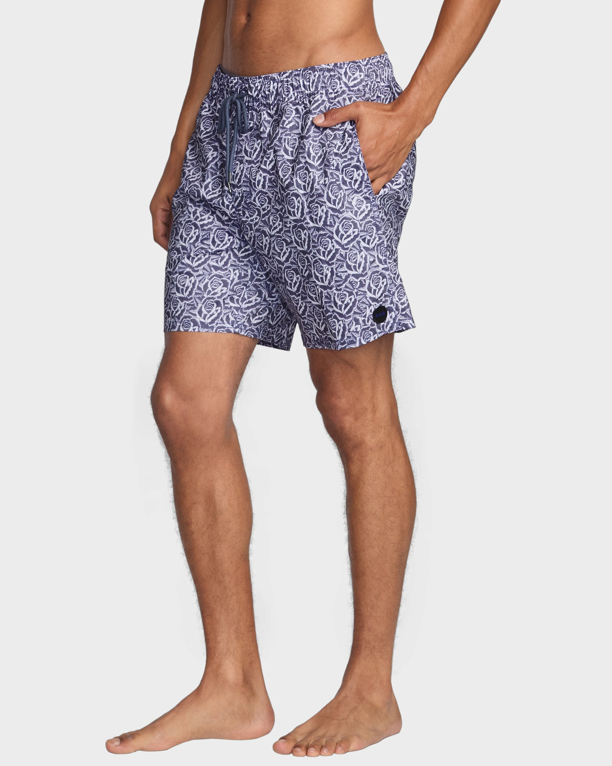 Mens Barba Roses Elastic 17 Swim Shorts