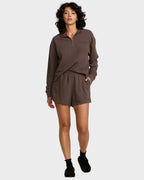 Womens Glory Waffle Elastic Waist Shorts