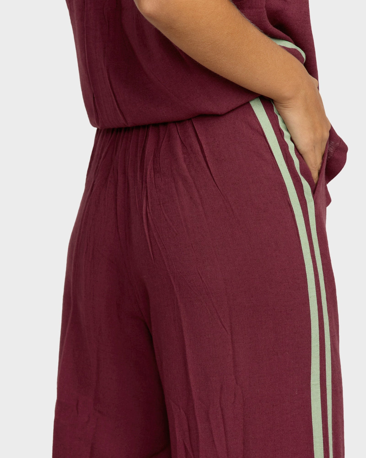 Womens Syd Stripe Elastic Waist Pants