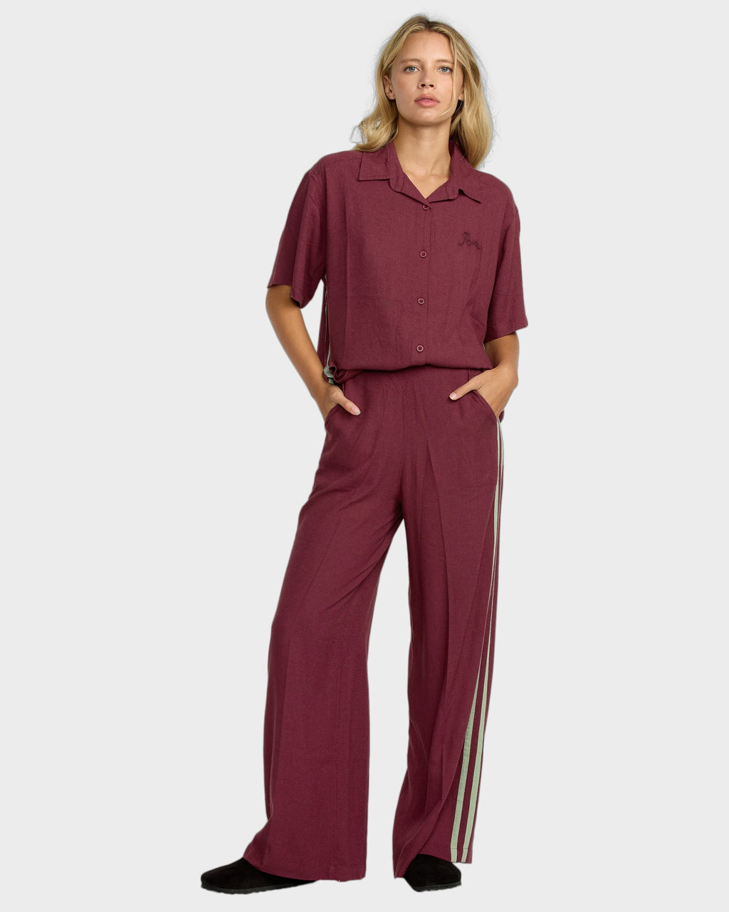 Womens Syd Stripe Elastic Waist Pants