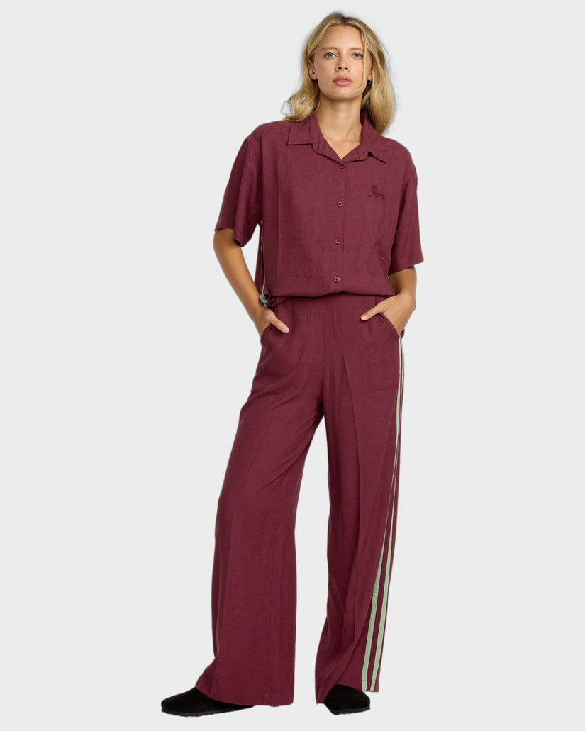 Womens Syd Stripe Elastic Waist Pants