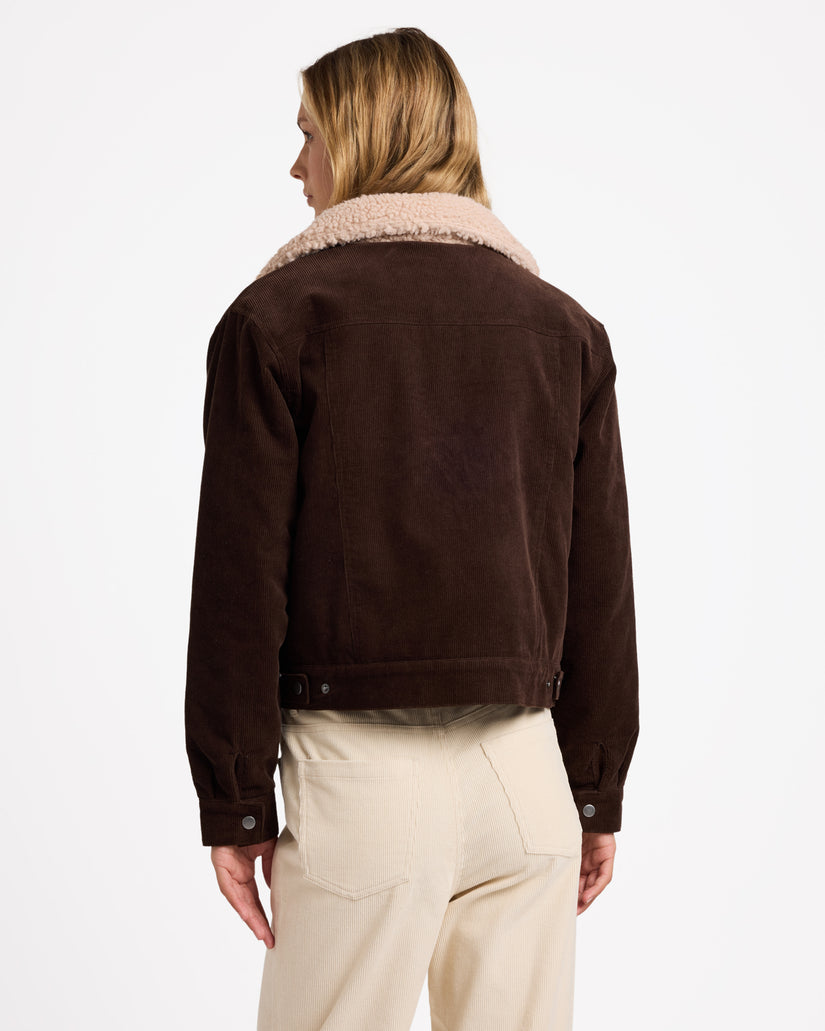 Womens Roy Cord Sherpa Jacket