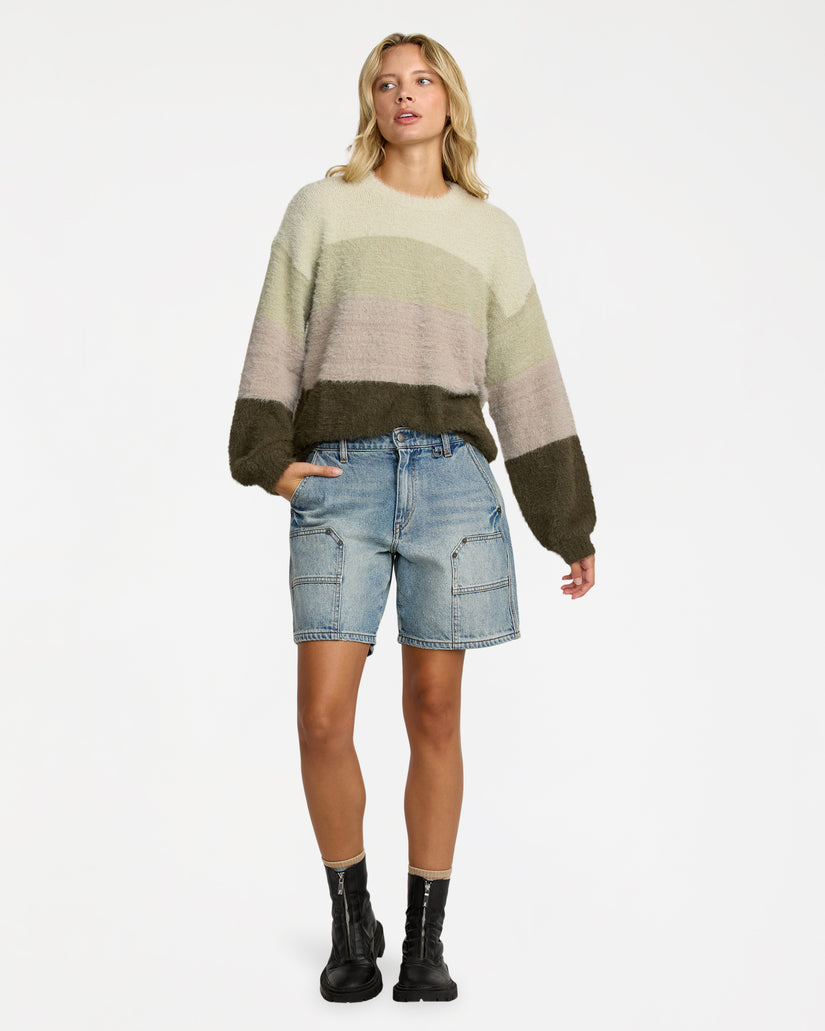 Womens Chainmail Denim Shorts