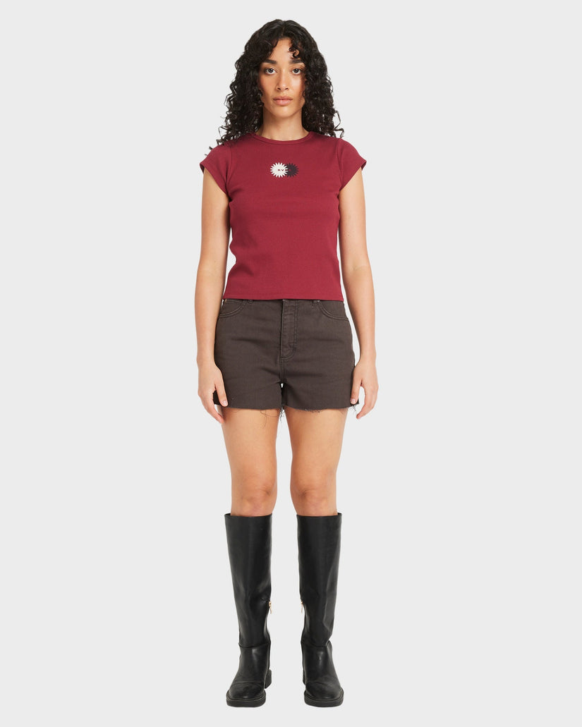 Womens Ribbed Slim T-Shirt