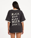 Womens Dani Miller Oversized Ringer Oversized T-Shirt