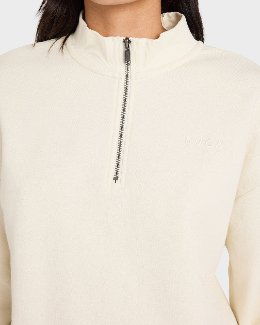 Womens RVCA 1/4 Zip Fleece Jumper