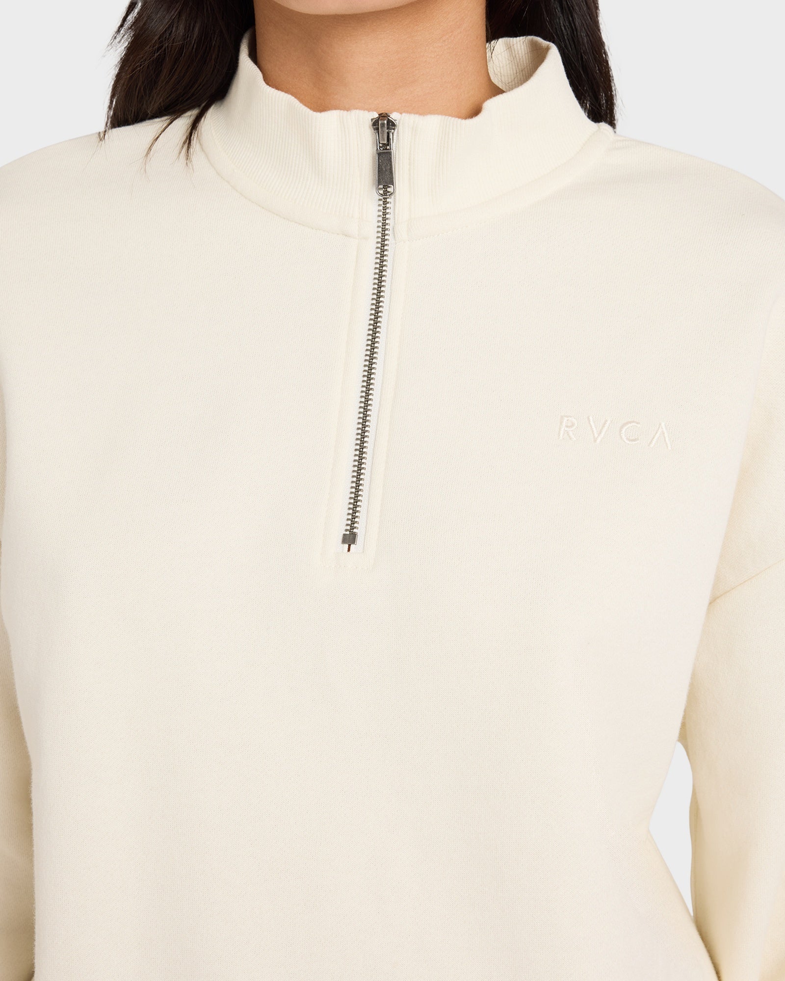 Womens RVCA 1/4 Zip Fleece Jumper