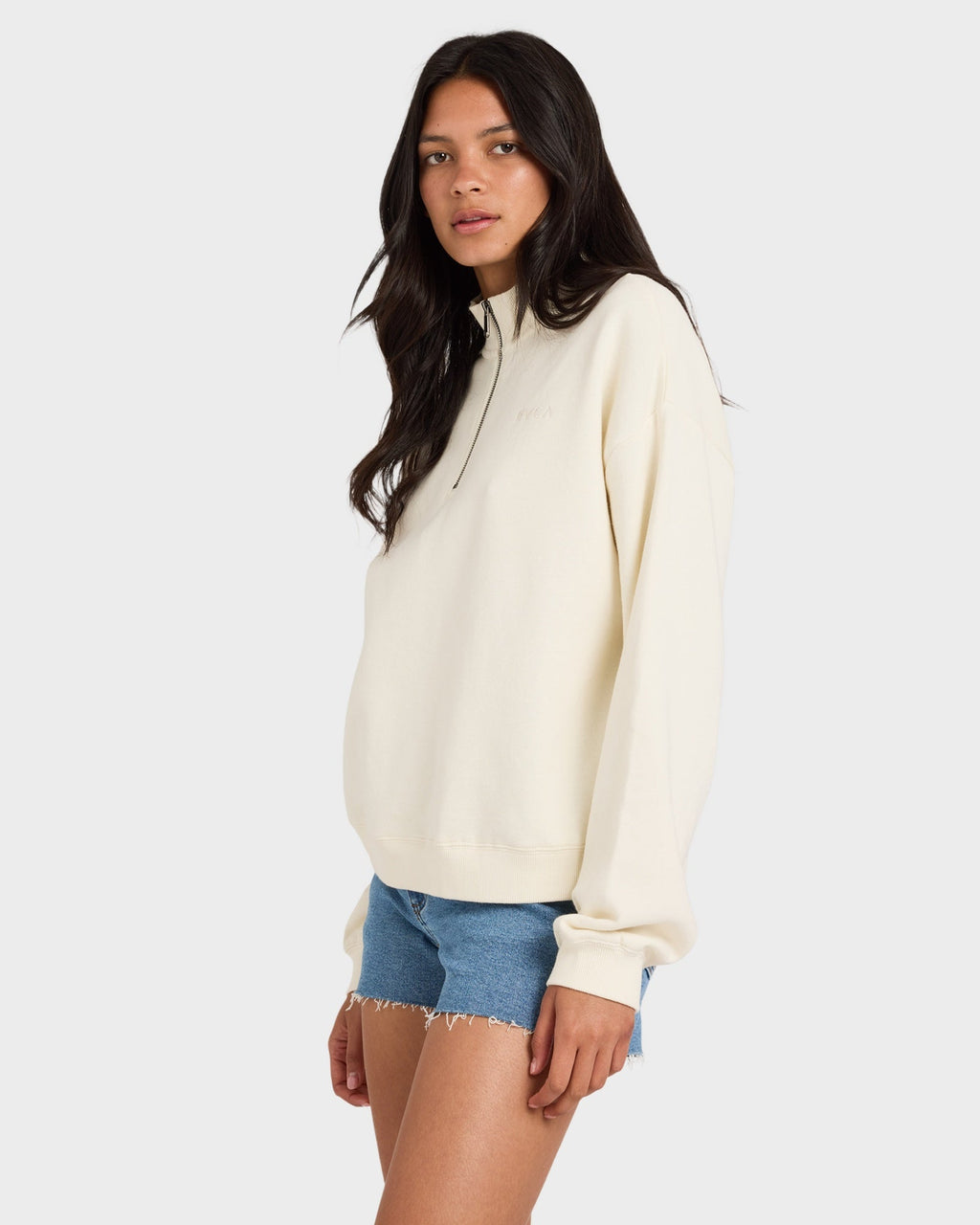 Womens RVCA 1/4 Zip Fleece Jumper