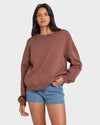 Womens RVCA Pocket Crew Neck