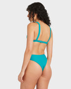 Womens Pucker Fixed Tall Bikini Top