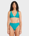 Womens Pucker Fixed Tall Bikini Top