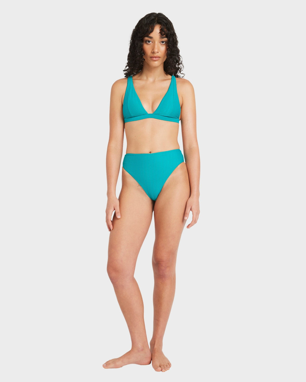 Womens Pucker High Rise Bikini Bottom