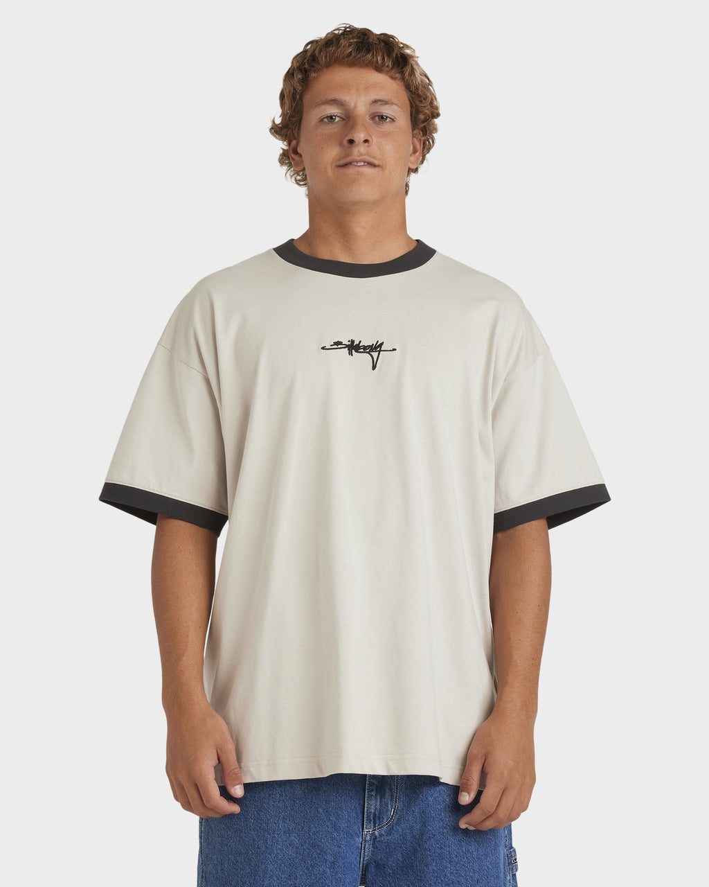 Mens Script Ringer T-Shirt
