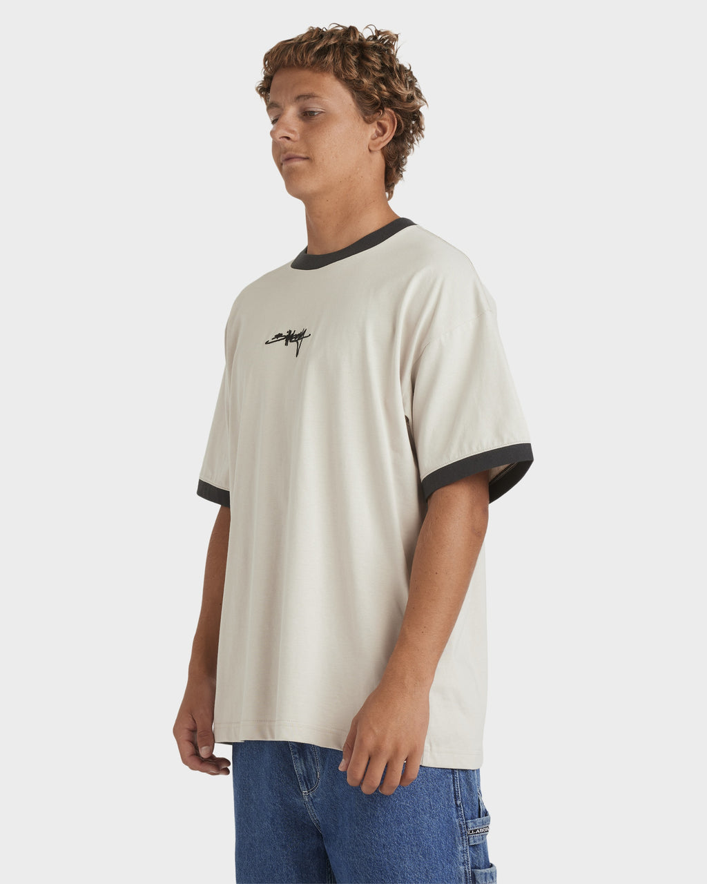 Mens Script Ringer T-Shirt
