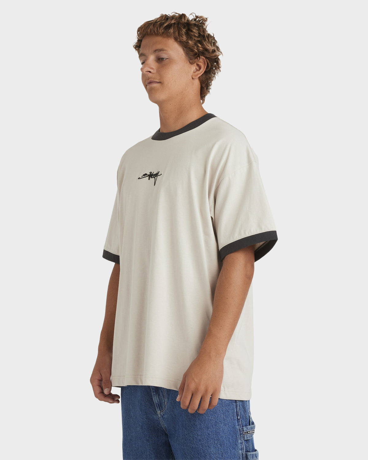Mens Script Ringer T-Shirt