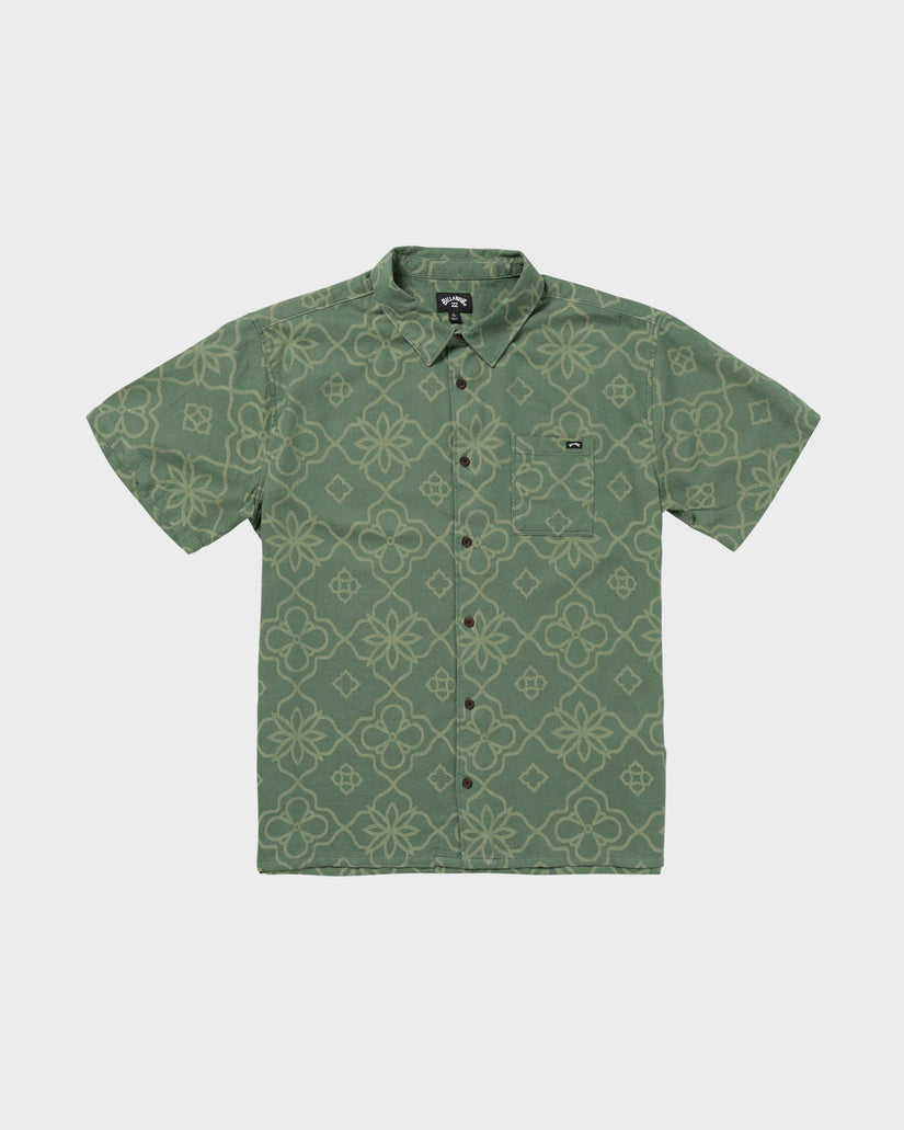 Mens Sundays Jacquard Short Sleeve Shirt