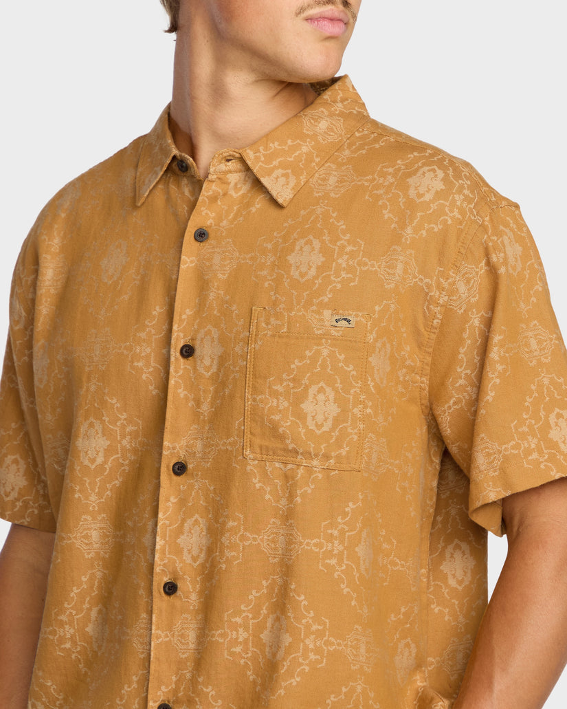 Mens Sundays Jaquard Short Sleeve Shirt