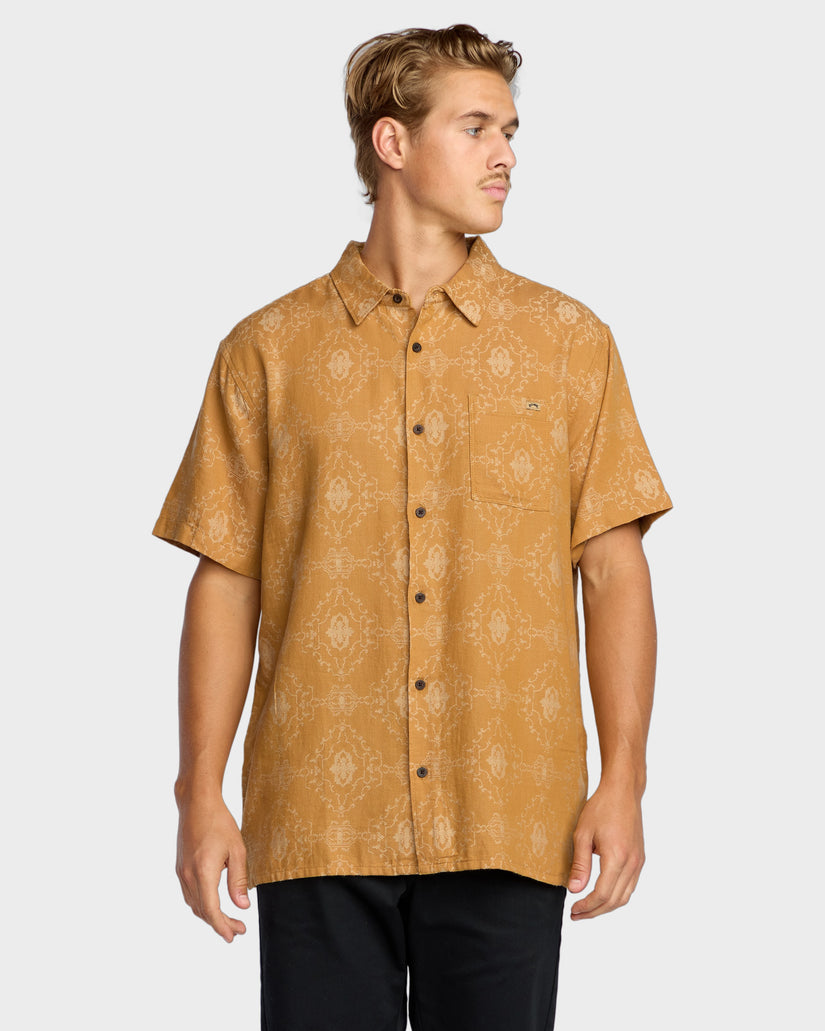 Mens Sundays Jaquard Short Sleeve Shirt