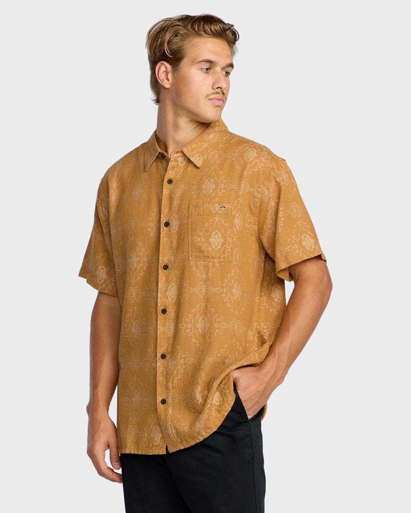 Mens Sundays Jaquard Short Sleeve Shirt