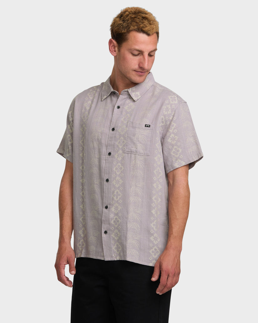 Mens Sundays Jacquard Short Sleeve Shirt