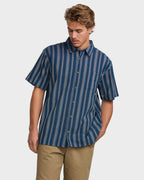 Mens Sundays Jacquard Short Sleeve Shirt