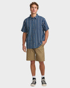 Mens Sundays Jacquard Short Sleeve Shirt