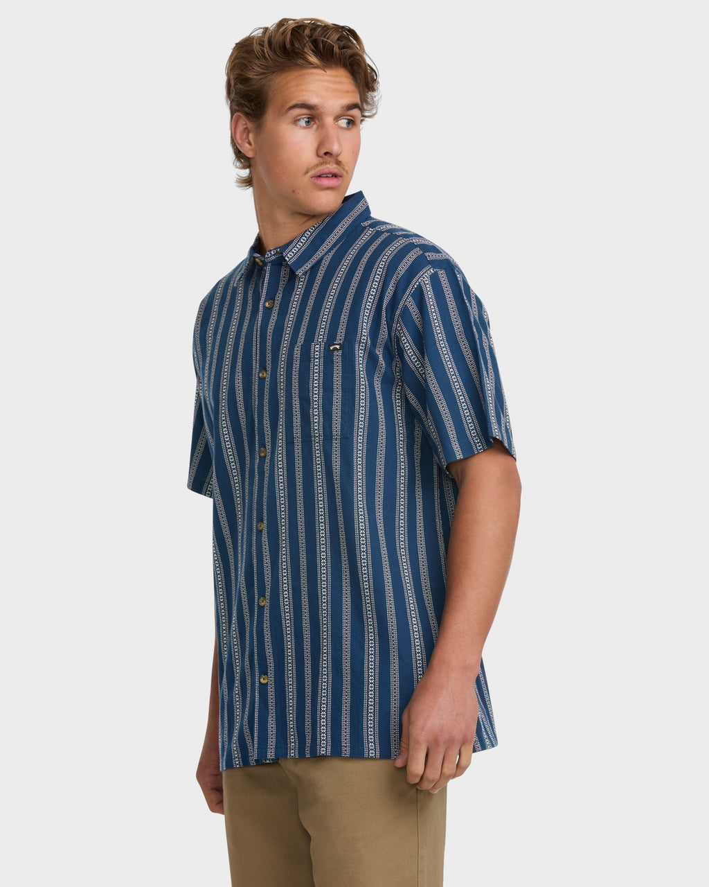 Mens Sundays Jacquard Short Sleeve Shirt