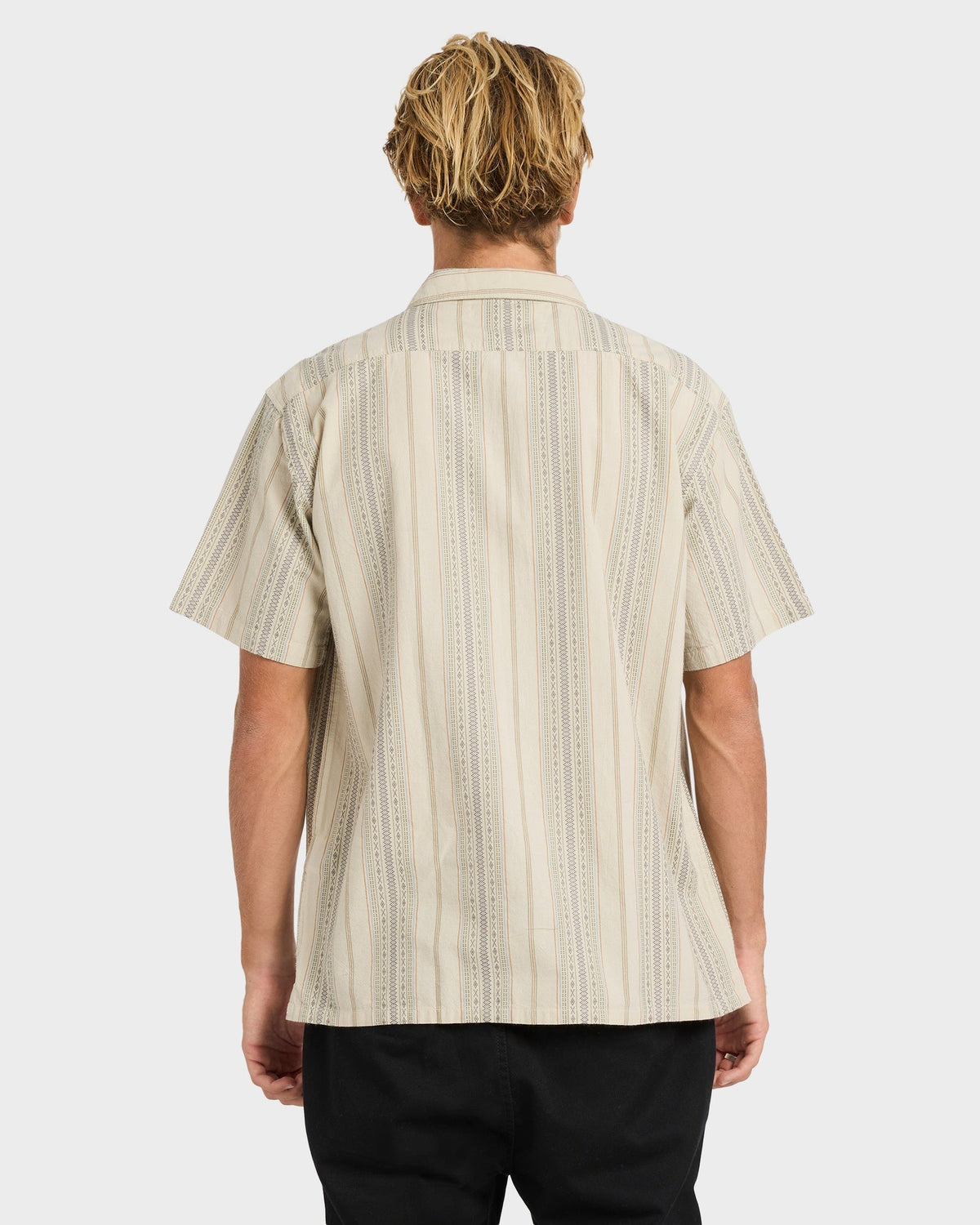 Mens Sundays Jacquard Short Sleeve Shirt