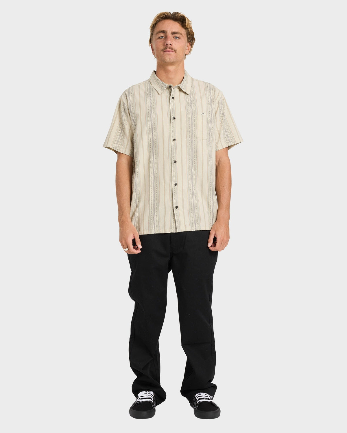 Mens Sundays Jacquard Short Sleeve Shirt