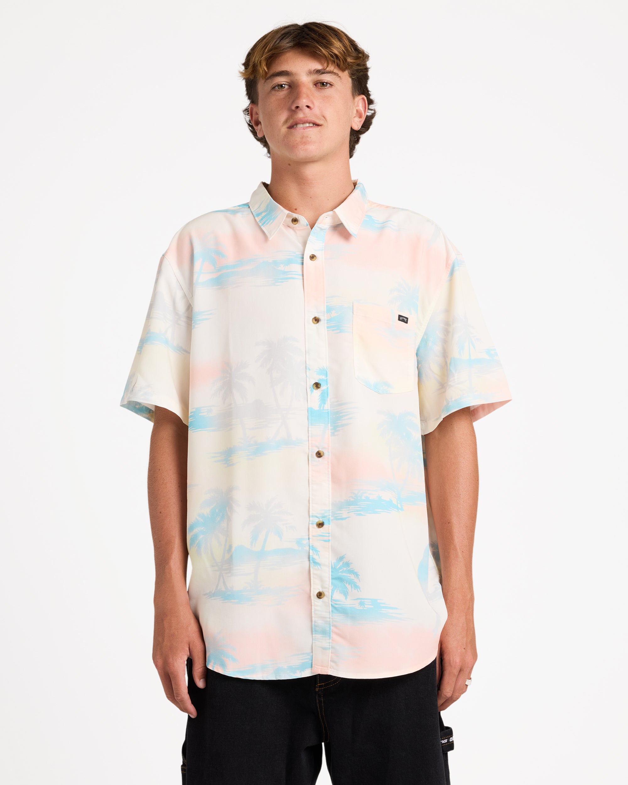 Mens Sundays Lounge Short Sleeve Shirt