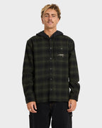 Mens Baja Surf Hooded Flannel Shirt