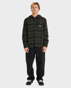 Mens Baja Surf Hooded Flannel Shirt