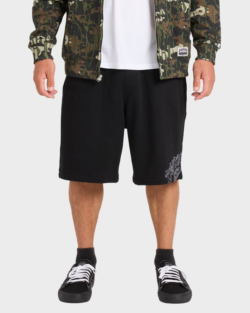 Mens Bad Dog Fleece Corduroy Walkshorts