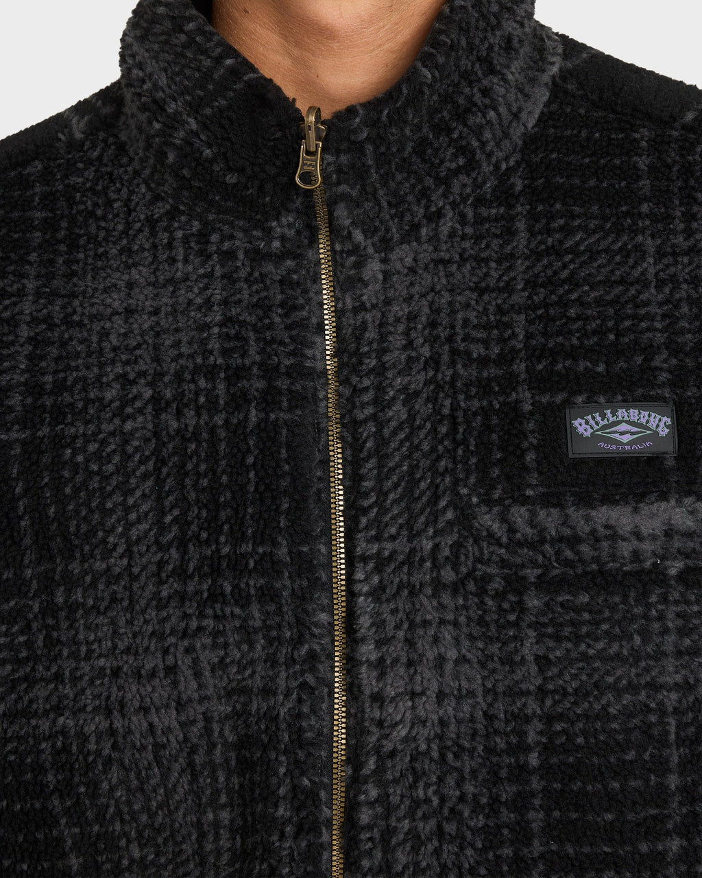 Mens Gnaraloo Reversible Mock Neck Fleece Top