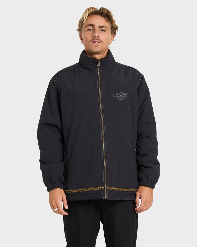 Mens Gnaraloo Reversible Mock Neck Fleece Top