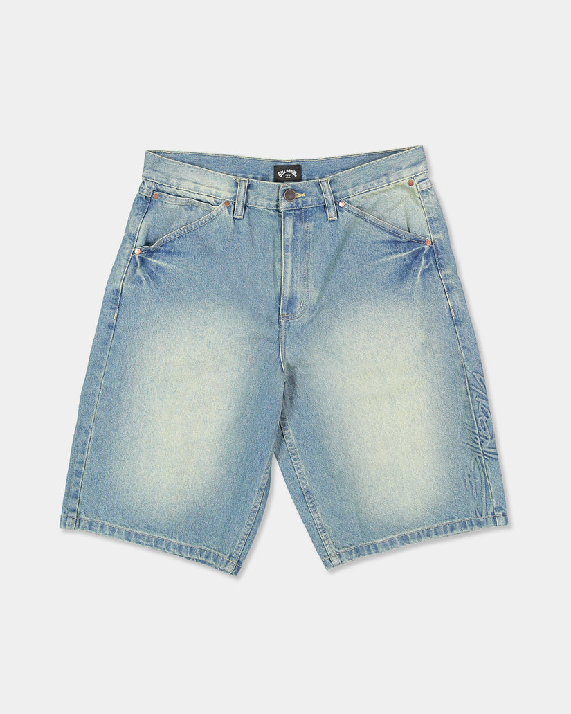 Mens Script Smoko Denim 22" Shorts