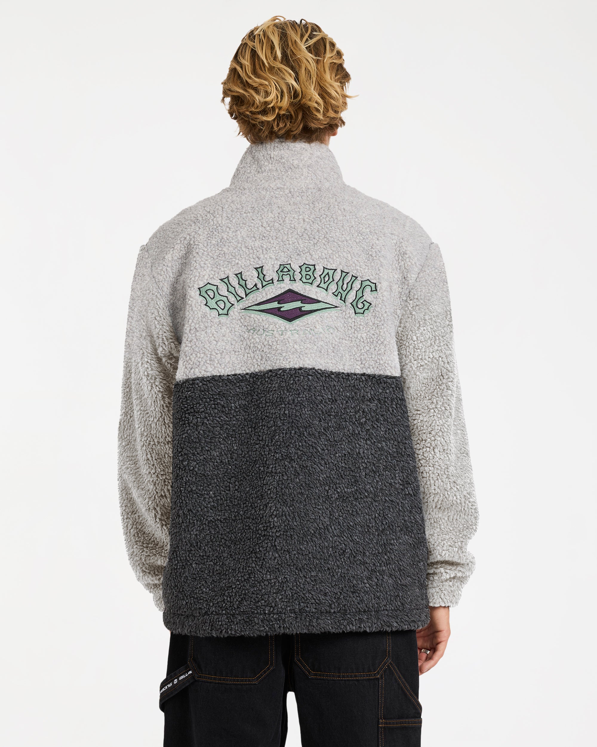 Mens Tombstone Mock Neck Fleece Top