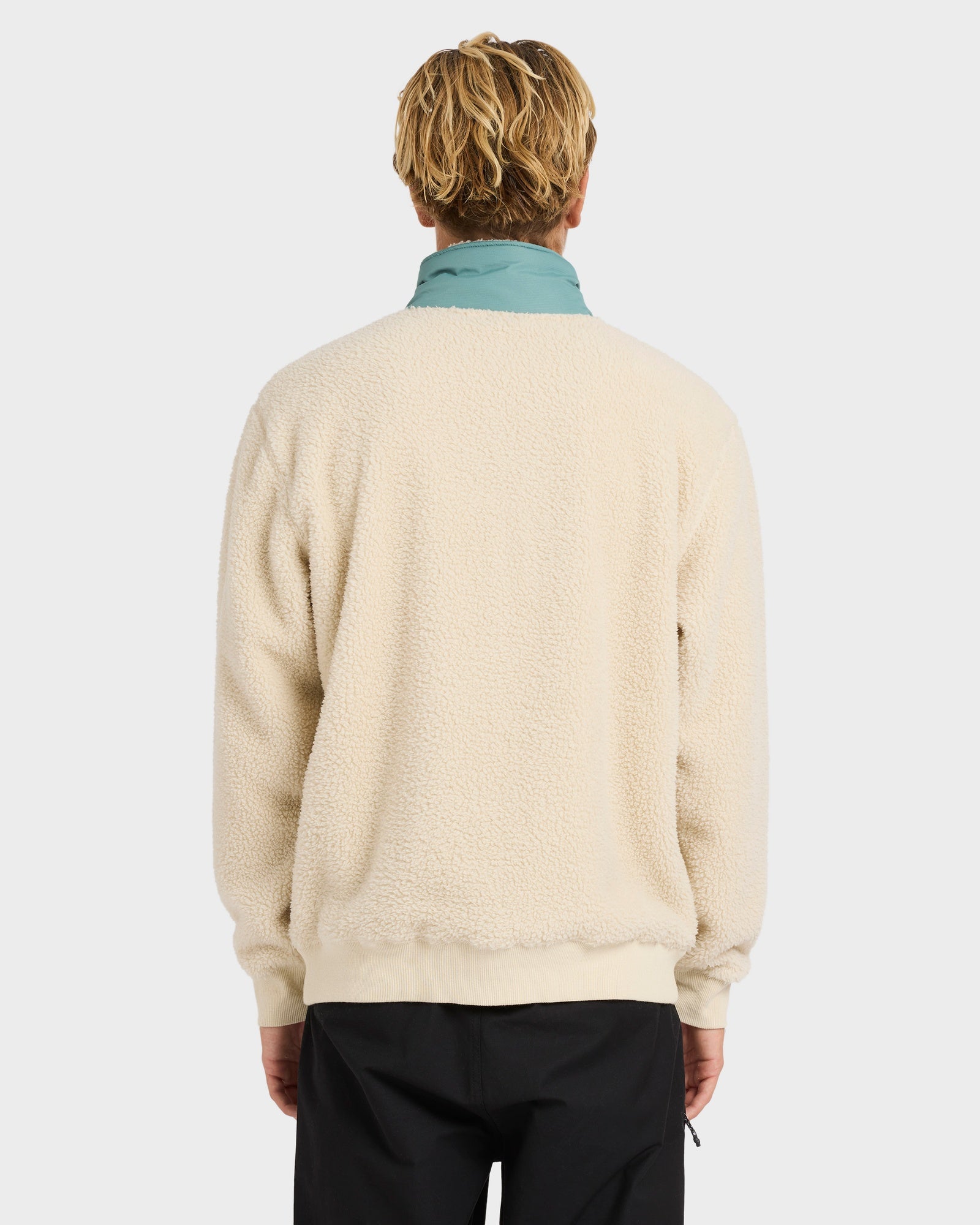 Mens Boundary Peak Mock Neck Fleece Top