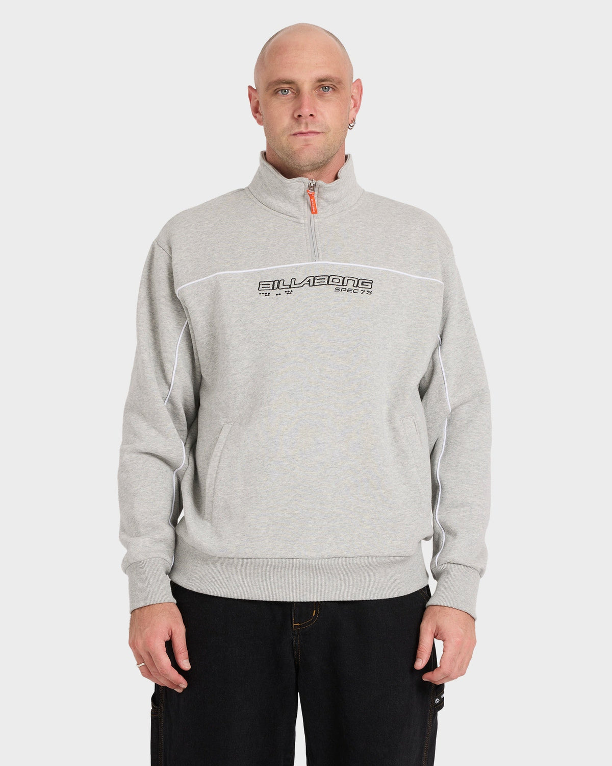 Mens Spec 73 1/4 Zip Mock Neck Fleece Top